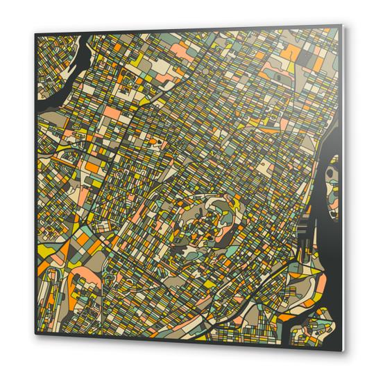 MONTREAL MAP 2 Metal prints by Jazzberry Blue