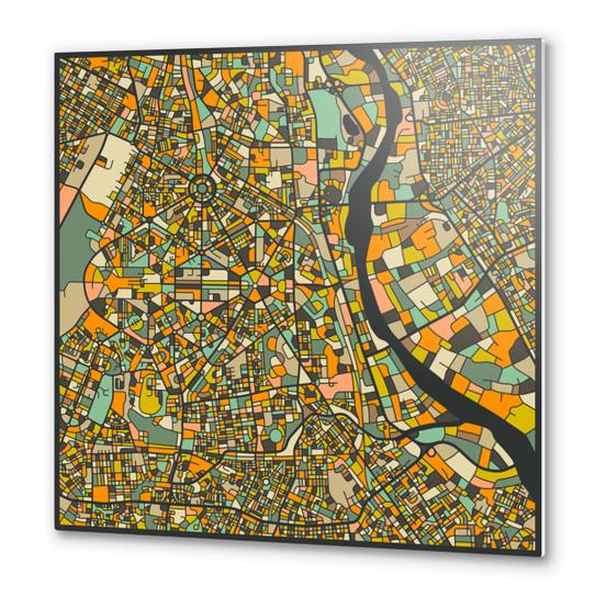 NEW DELHI MAP 2 Metal prints by Jazzberry Blue