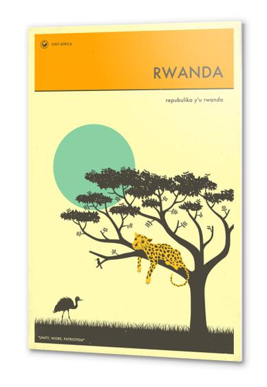 VISIT RWANDA Metal prints by Jazzberry Blue