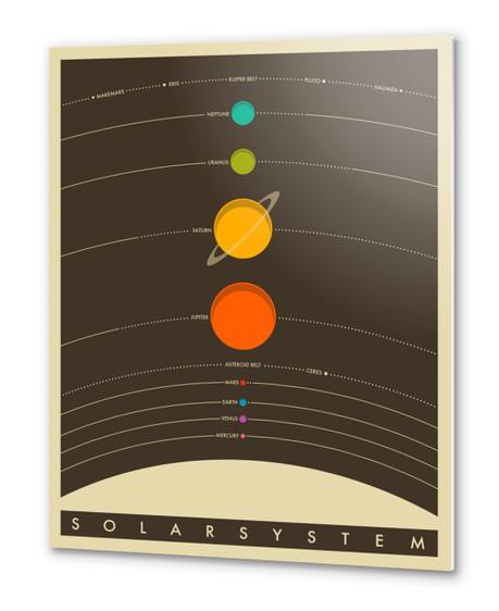 SOLAR SYSTEM - BROWN 1 Metal prints by Jazzberry Blue