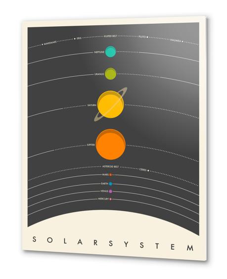 SOLAR SYSTEM - GREY 1 Metal prints by Jazzberry Blue