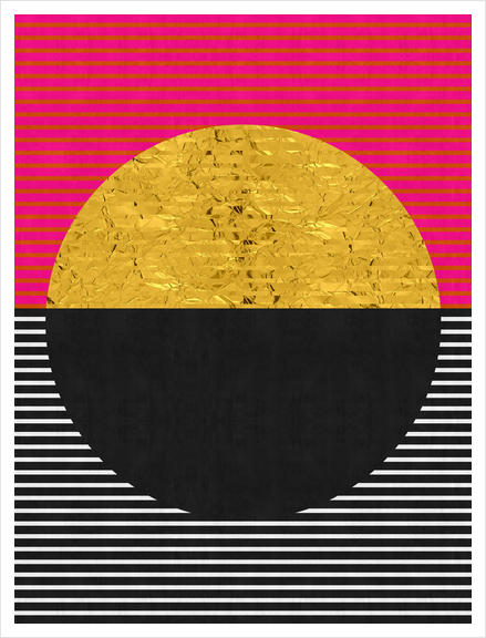 Geometric and golden art Art Print by Vitor Costa