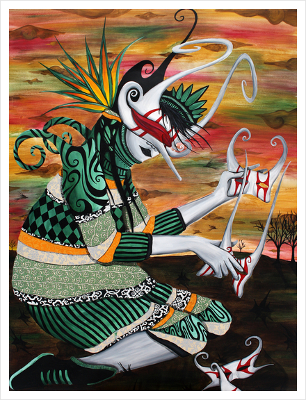 Looking for a new identity Art Print by Skount