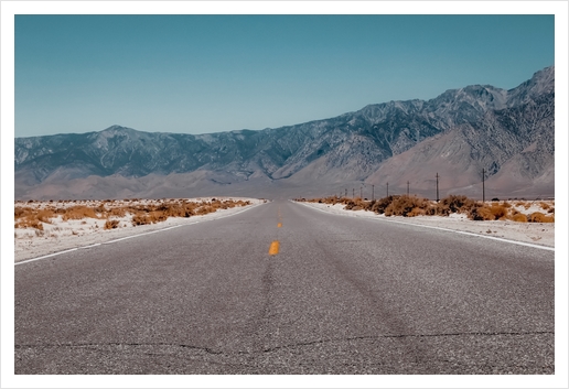 Road trip in the desert to Death Valley national park California USA Art Print by Timmy333