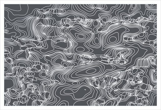 geometric line abstract art background in black and white Art Print by Timmy333