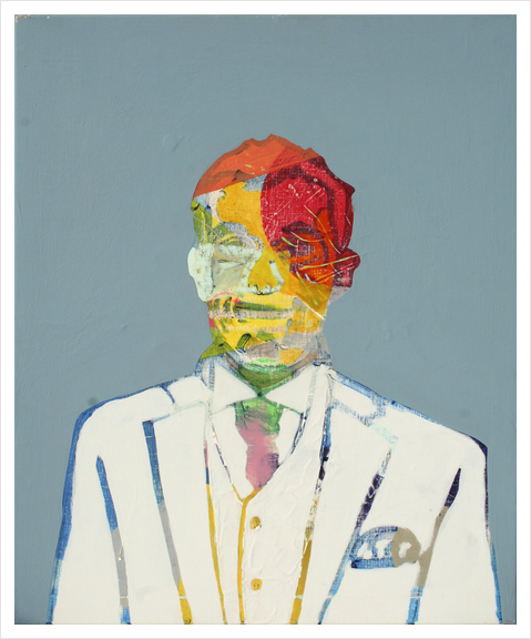 Auto-portrait Blanc Art Print by Pierre-Michael Faure