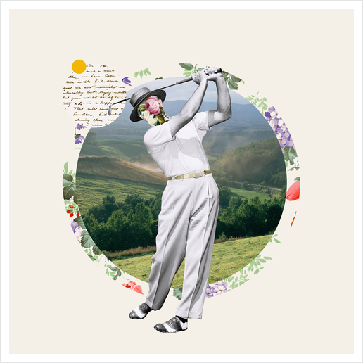 Golf Art Print by Oleg Borodin