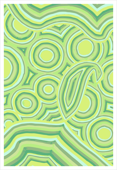 Green Color Burst Art Print by ShinyJill