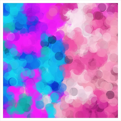 pink and blue painting circle abstract background Art Print by Timmy333