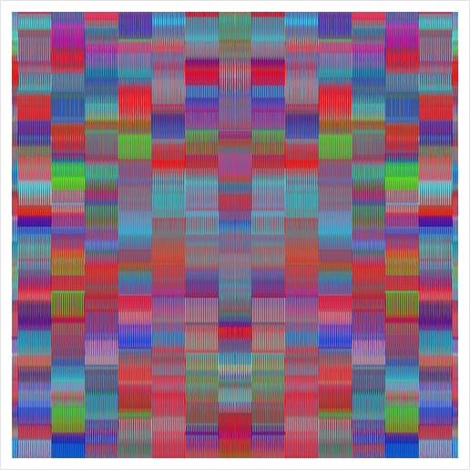blue red green and pink plaid pattern abstract background Art Print by Timmy333