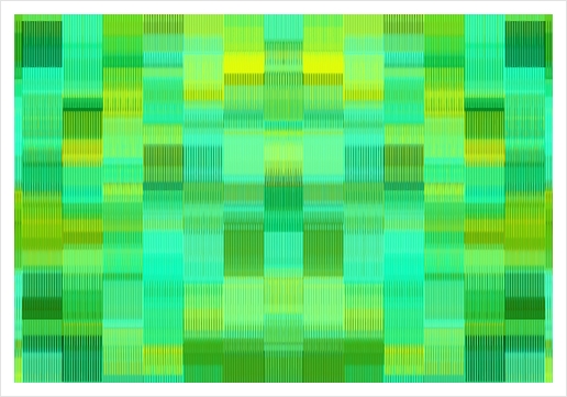 green and yellow plaid pattern abstract background Art Print by Timmy333
