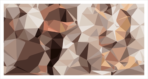 brown orange and black geometric drawing and painting Art Print by Timmy333