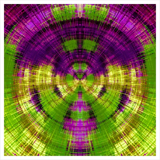 purple and green circle plaid pattern texture abstract background Art Print by Timmy333