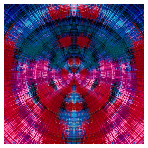 red pink purple and blue circle plaid pattern abstract background Art Print by Timmy333