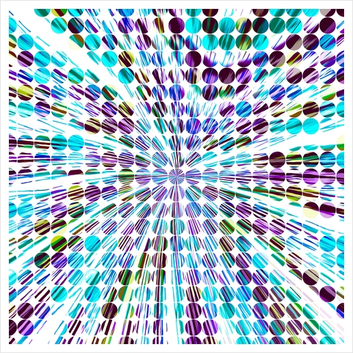 blue and purple circle pattern  Art Print by Timmy333