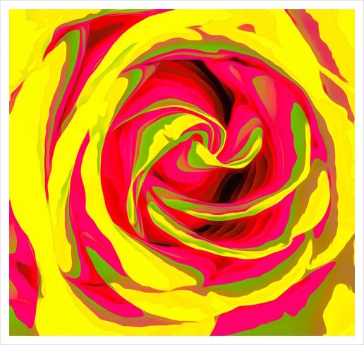 red and yellow rose abstract background Art Print by Timmy333