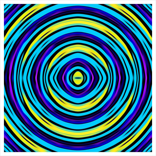 blue pink yellow circle pattern abstract background Art Print by Timmy333