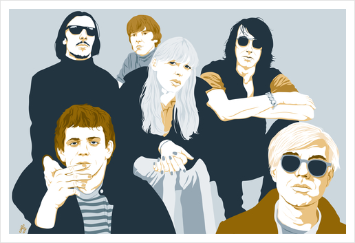 VELVET UNDERGROUND Art Print by Francis le Gaucher