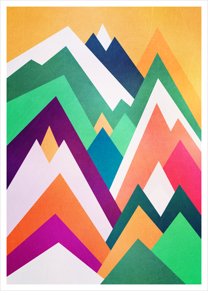 Summer peaks Art Print by Elisabeth Fredriksson