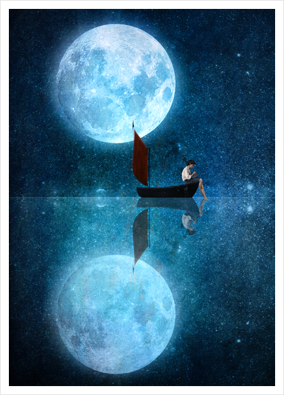 The Moon And Me Art Print by DVerissimo