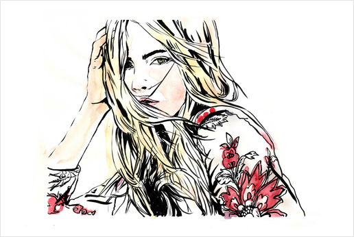 cara delevingne Art Print by maya naruse