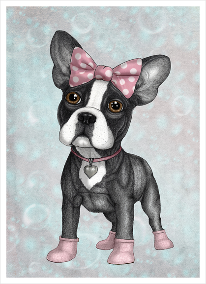 Sweet Frenchie Art Print by Barruf