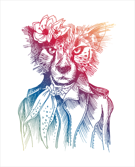 Cute Cheetah Art Print by Georgio Fabrello