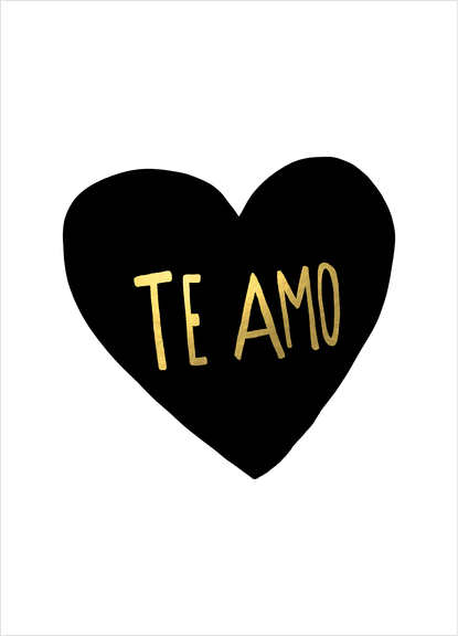 Te Amo Art Print by Leah Flores