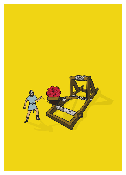 Love-catapult Art Print by Alex Xela