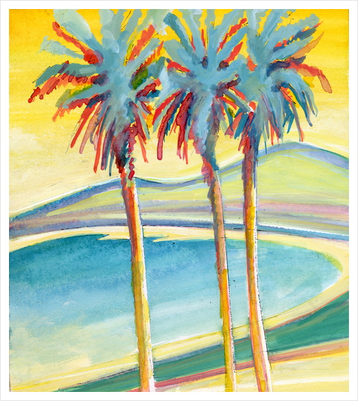 Palm Tree on the French Riviera Art Print by Georgio Fabrello