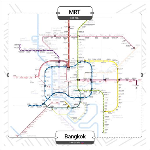 Metro - Bangkok Art Print by aleibanez