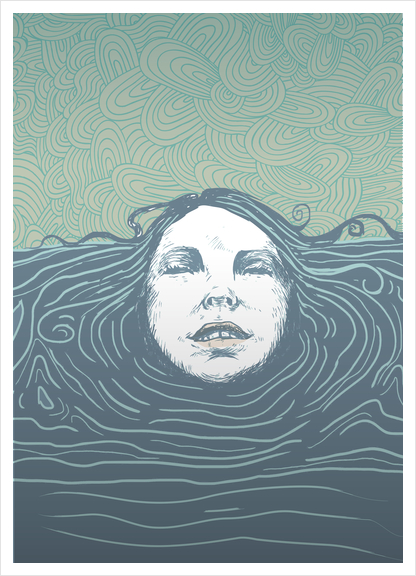 Sea-face Art Print by tzigone