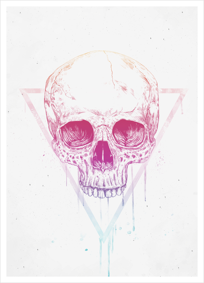 Skull in triangle Art Print by Balazs Solti