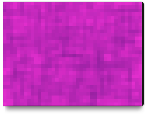 geometric square pixel pattern abstract in pink and purple Canvas Print by Timmy333