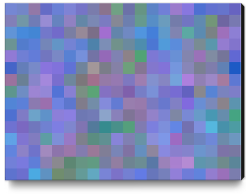 geometric square pixel pattern abstract in purple blue pink Canvas Print by Timmy333