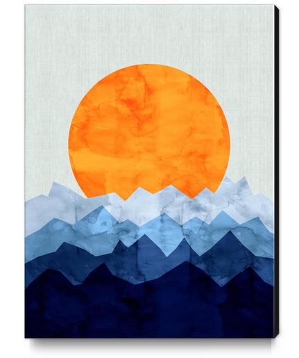 Geometric landscape watercolor Canvas Print by Vitor Costa