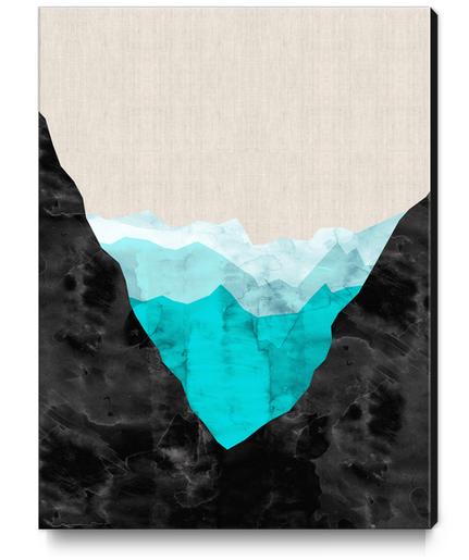 Geometric landscape watercolor I Canvas Print by Vitor Costa