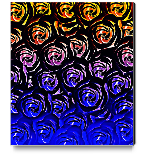 rose pattern texture abstract background in blue and red Canvas Print by Timmy333