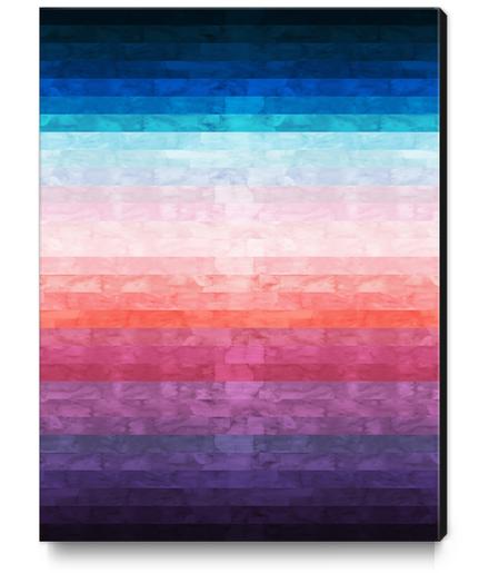 Geometric landscape watercolor Canvas Print by Vitor Costa