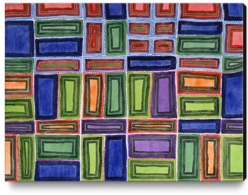 Melodic Rectangles Pattern  Canvas Print by Heidi Capitaine