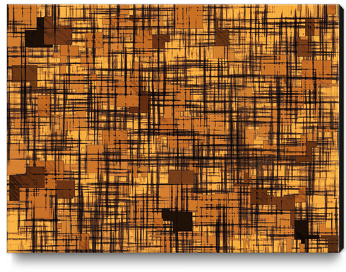 brown geometric square shape and line pattern abstract background Canvas Print by Timmy333