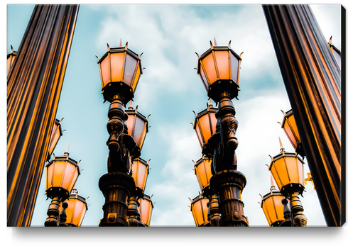 Urban Lights at LACMA, Los Angeles, California, USA with blue sky Canvas Print by Timmy333