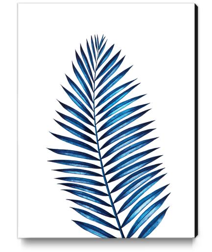 Blue Leaf Canvas Print by Nika_Akin