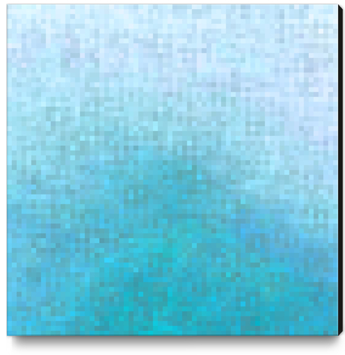 graphic design geometric pixel square pattern abstract in blue Canvas Print by Timmy333