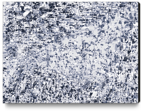 geometric shape texture abstract background in black and white Canvas Print by Timmy333