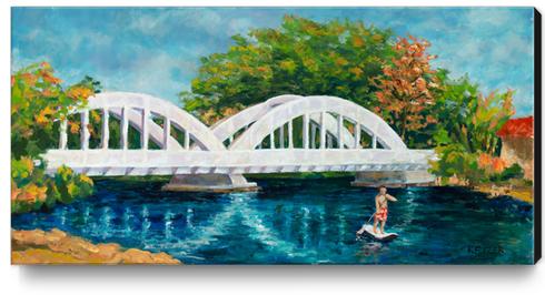 Paddling the Anahulu Stream Canvas Print by DanKeizer