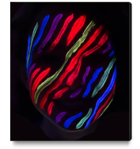 Fluo Face Canvas Print by Mik Mak