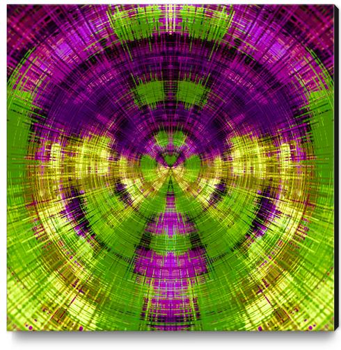 purple and green circle plaid pattern texture abstract background Canvas Print by Timmy333