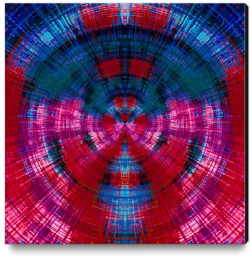 red pink purple and blue circle plaid pattern abstract background Canvas Print by Timmy333
