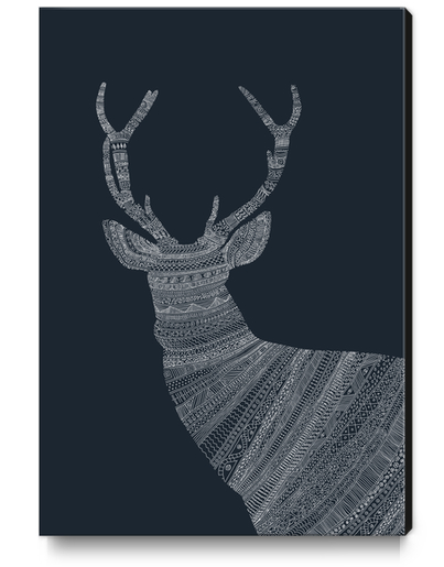 Stag (blue) Canvas Print by Florent Bodart - Speakerine